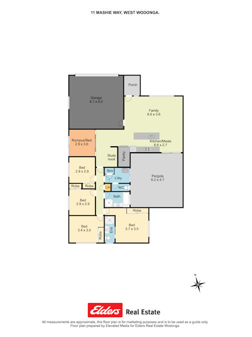 11 Mashie Way, Wodonga, VIC, 3690 - Floorplan 1