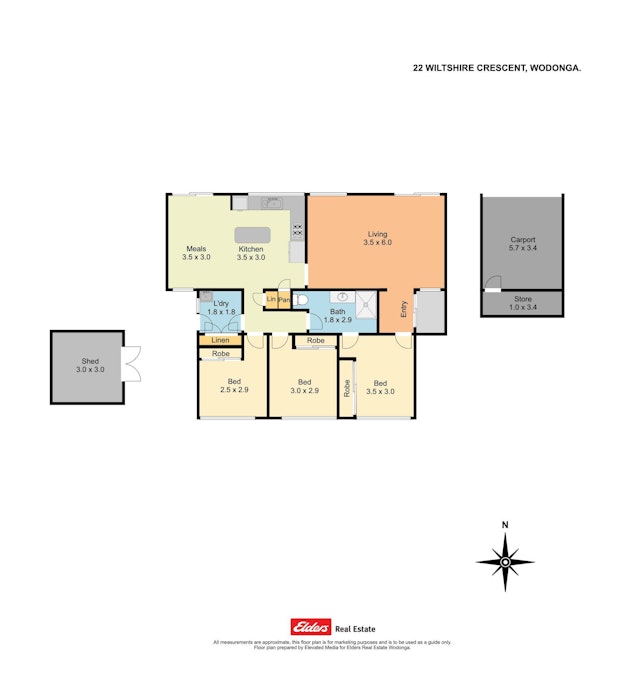 22 Wiltshire Crescent, Wodonga, VIC, 3690 - Floorplan 1