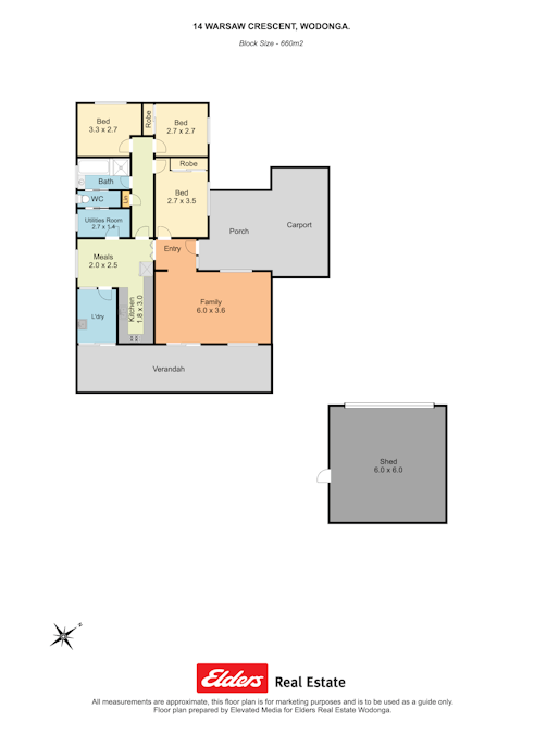 14 Warsaw Crescent, Wodonga, VIC, 3690 - Floorplan 1