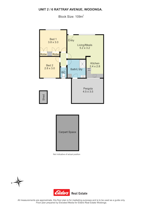 2/6 Rattray Avenue, Wodonga, VIC, 3690 - Floorplan 1