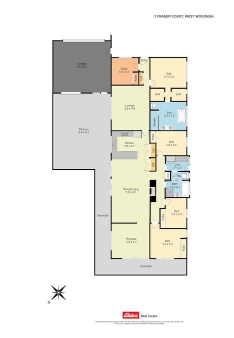 2 Fraser Court, Wodonga, VIC, 3690 - Floorplan 1