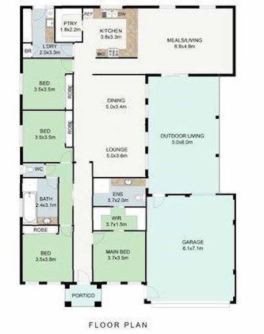 2 Lucas Court, West Wodonga, VIC, 3690 - Floorplan 1