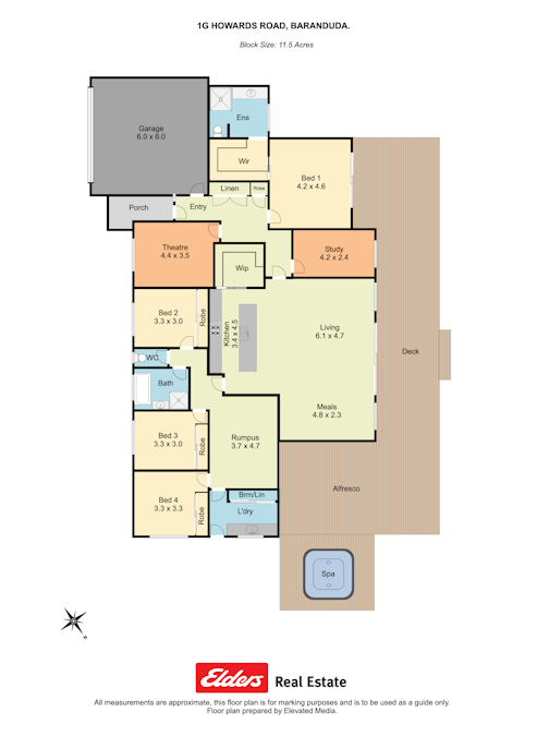 1G Howards Road, Baranduda, VIC, 3691 - Floorplan 1