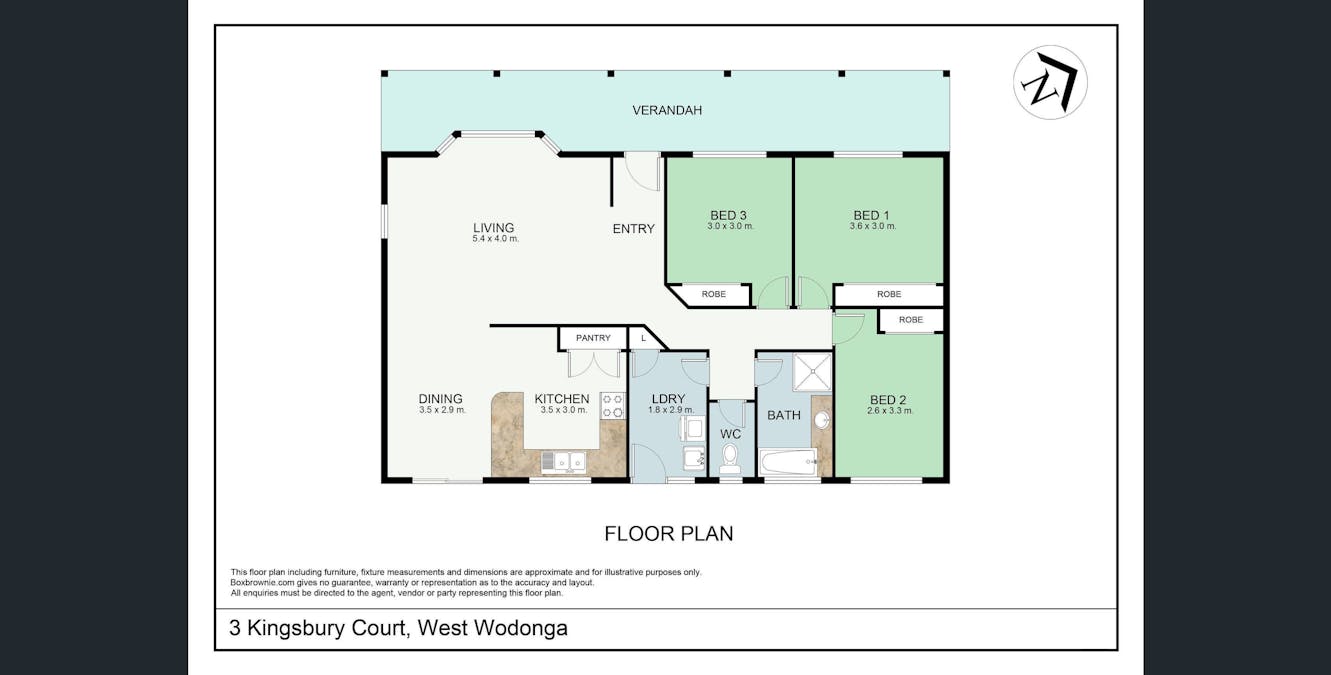 3 Kingsbury Court, Wodonga, VIC, 3690 - Floorplan 1