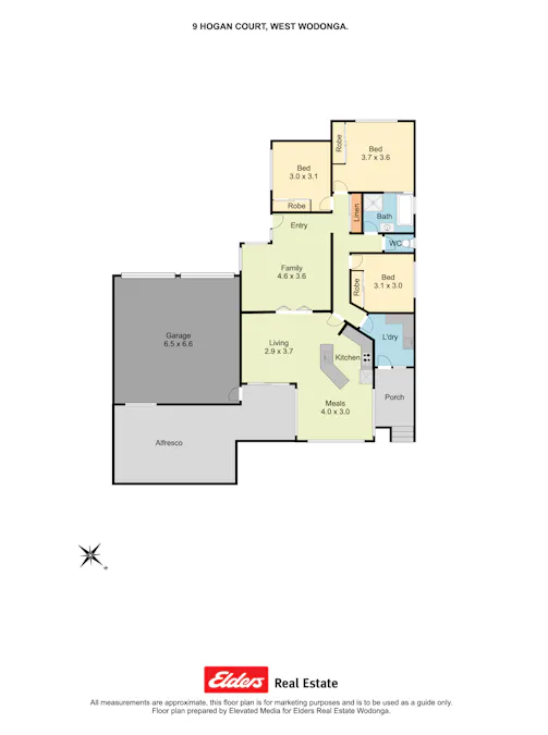 9 Hogan Court, Wodonga, VIC, 3690 - Floorplan 1
