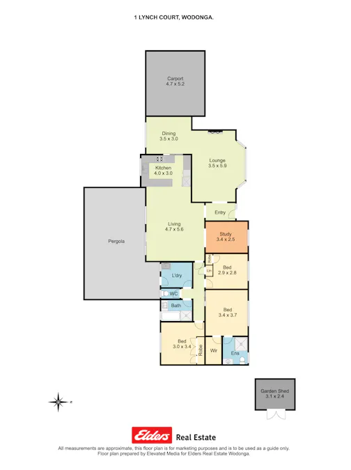 1 Lynch Court, Wodonga, VIC, 3690 - Floorplan 1