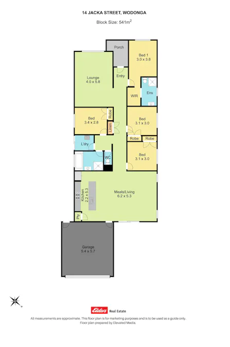 14 Jacka Street, Wodonga, VIC, 3690 - Floorplan 1