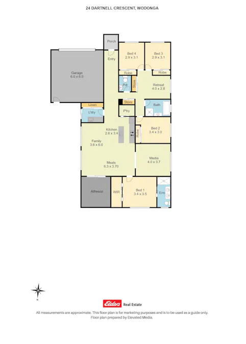 24 Dartnell Crescent, Wodonga, VIC, 3690 - Floorplan 1