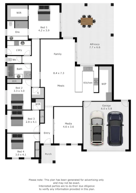 6 Roycroft Street, Baranduda, VIC, 3691 - Floorplan 1