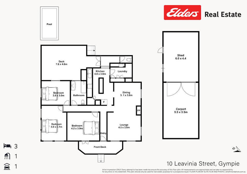 10 Leavinia Street, Gympie, QLD, 4570 - Floorplan 1