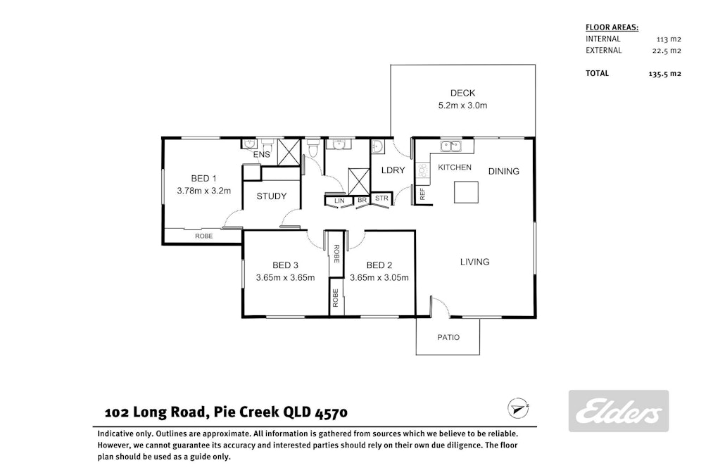 102 Long Road, Pie Creek, QLD, 4570 - Floorplan 1