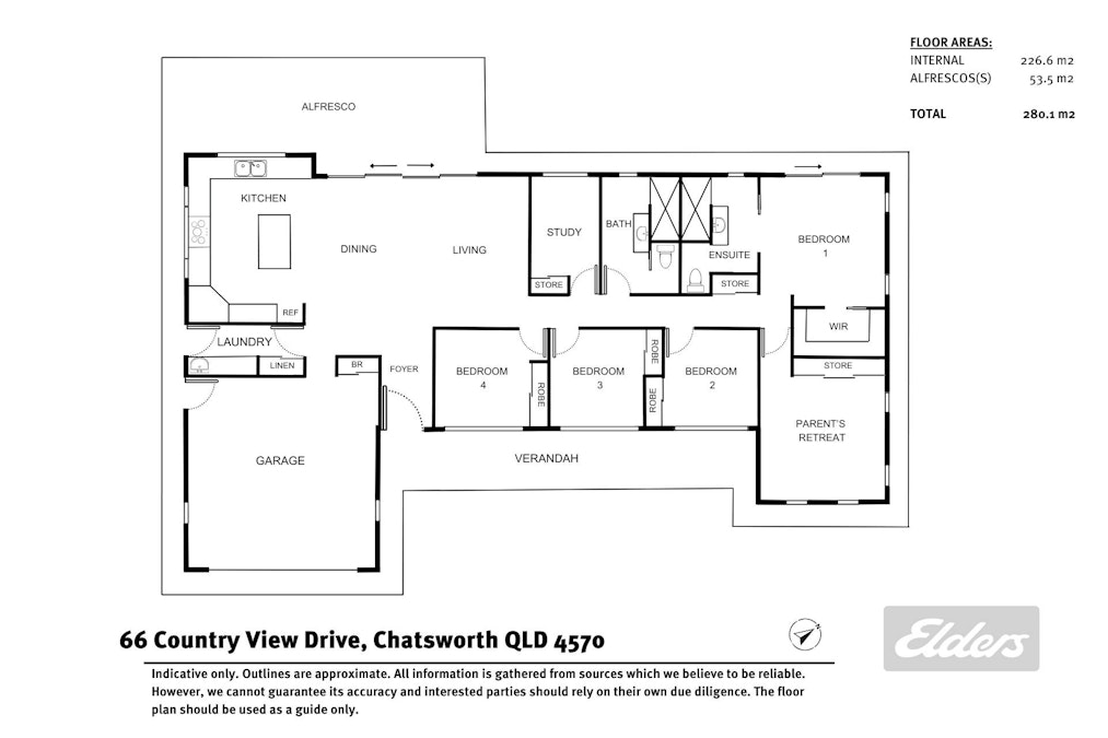 66 Country View Drive, Chatsworth, QLD, 4570 - Floorplan 1