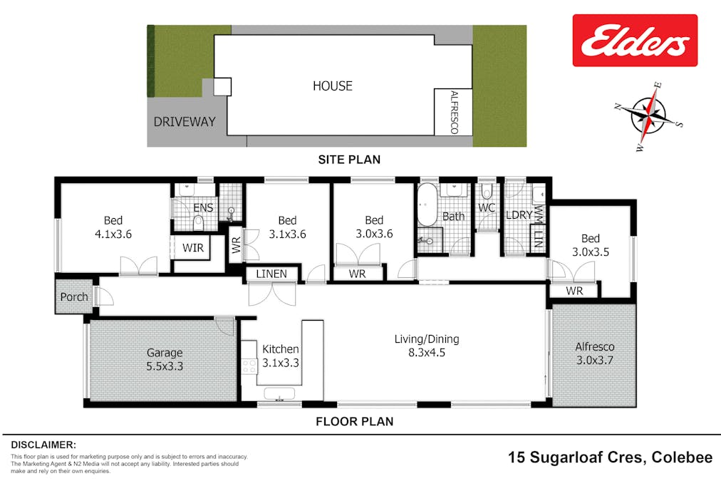15 Sugarloaf Crescent, Colebee, NSW, 2761 - Floorplan 1