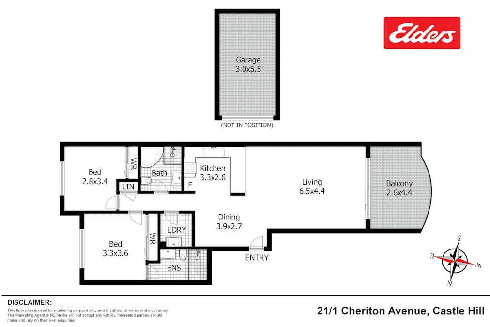 21/1 Cheriton Avenue, Castle Hill, NSW, 2154 - Floorplan 1