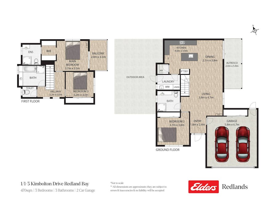 1/1-3 Kimbolton Drive, Redland Bay, QLD, 4165 - Floorplan 1