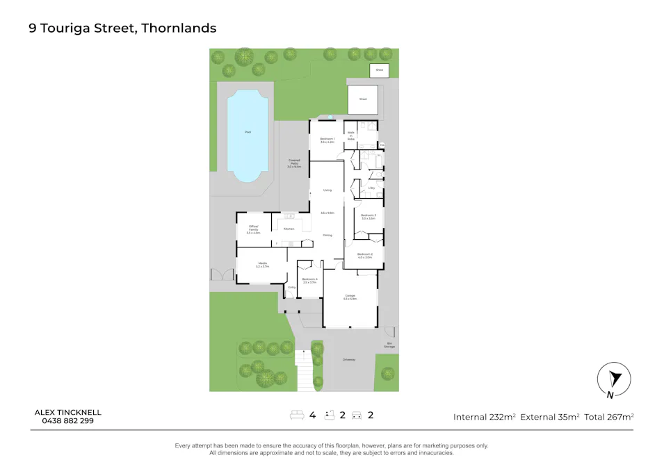 9 Touriga Street, Thornlands, QLD, 4164 - Floorplan 1