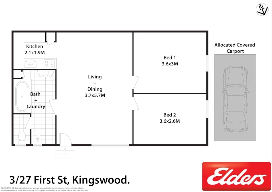 3/27 First Street, Kingswood, NSW, 2747 - Floorplan 1