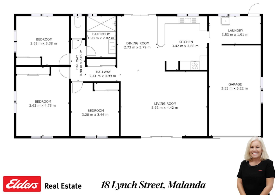 18 Lynch Street, Malanda, QLD, 4885 - Floorplan 1