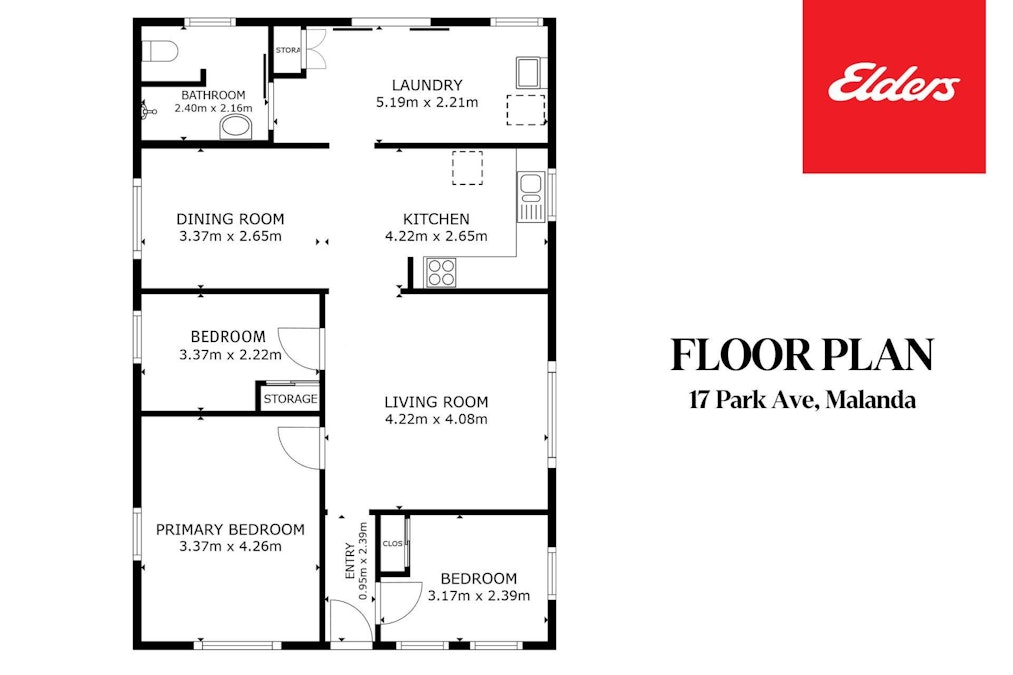 17 Park Avenue, Malanda, QLD, 4885 - Floorplan 1