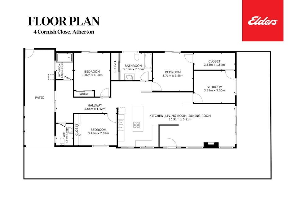 4 Cornish Close, Atherton, QLD, 4883 - Floorplan 1