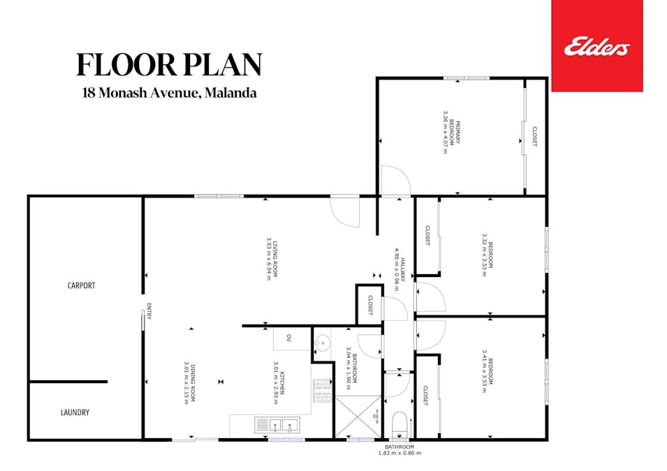 18 Monash Avenue, Malanda, QLD, 4885 - Floorplan 1