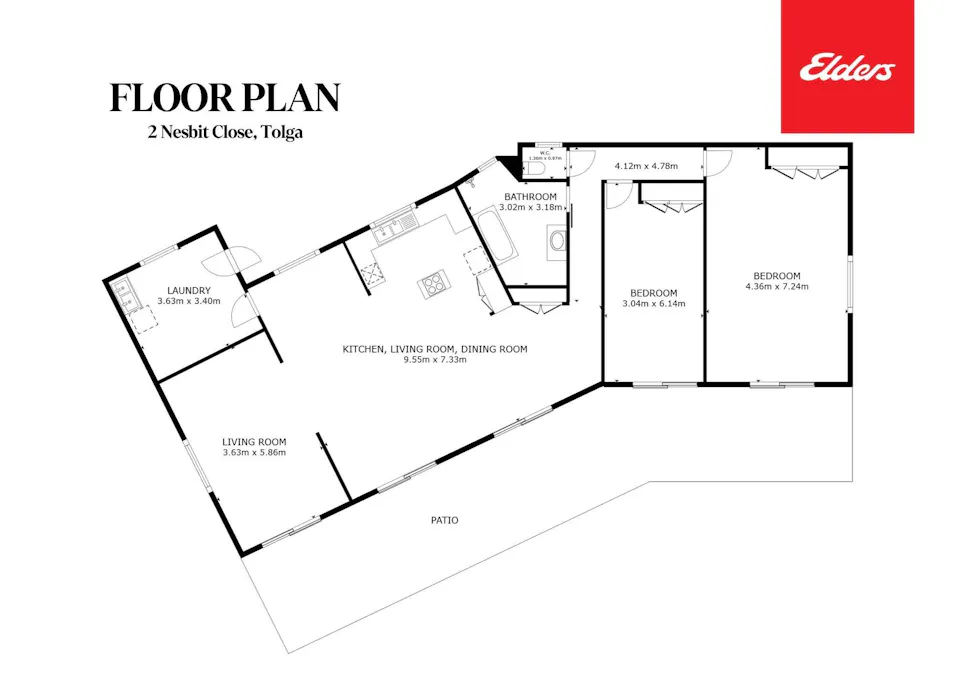 2 Nesbit Close, Tolga, QLD, 4882 - Floorplan 1
