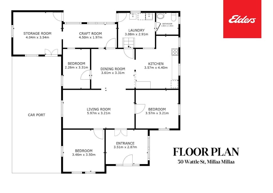 30 Wattle Street, Millaa Millaa, QLD, 4886 - Floorplan 1