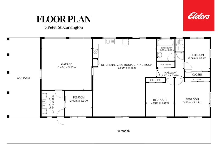3 Peter Street, Carrington, QLD, 4883 - Floorplan 1