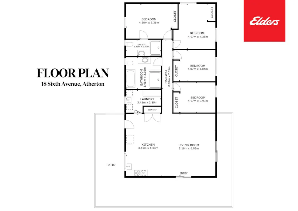 18 Sixth Avenue, Atherton, QLD, 4883 - Floorplan 1