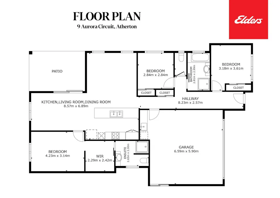9 Aurora Circuit, Atherton, QLD, 4883 - Floorplan 1