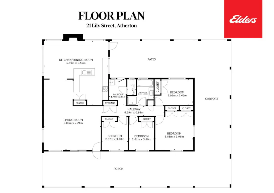 21 Lily Street, Atherton, QLD, 4883 - Floorplan 1