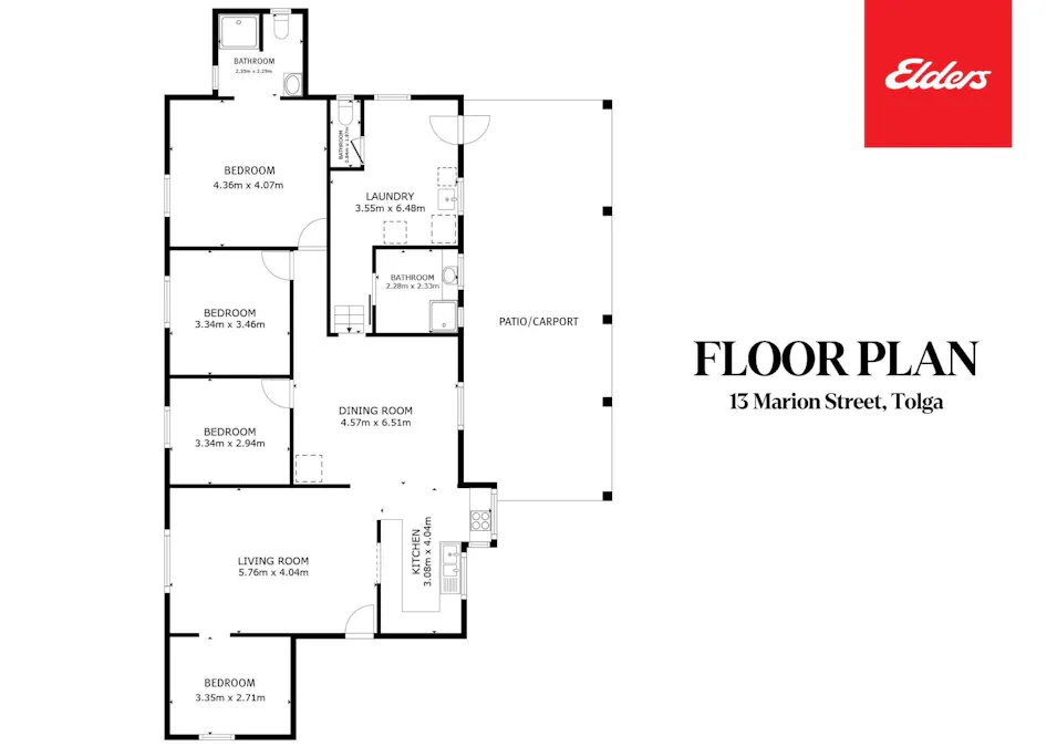 13 Marion Street, Tolga, QLD, 4882 - Floorplan 1