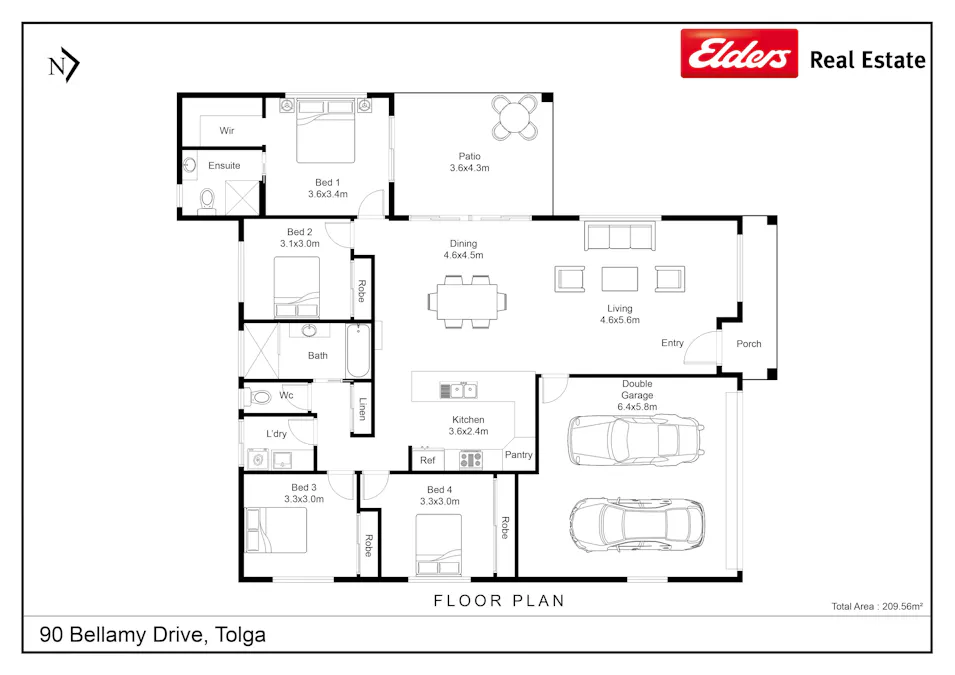 90 Bellamy Drive, Tolga, QLD, 4882 - Floorplan 1