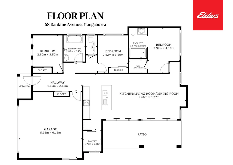 68 Rankine Avenue, Yungaburra, QLD, 4884 - Floorplan 1