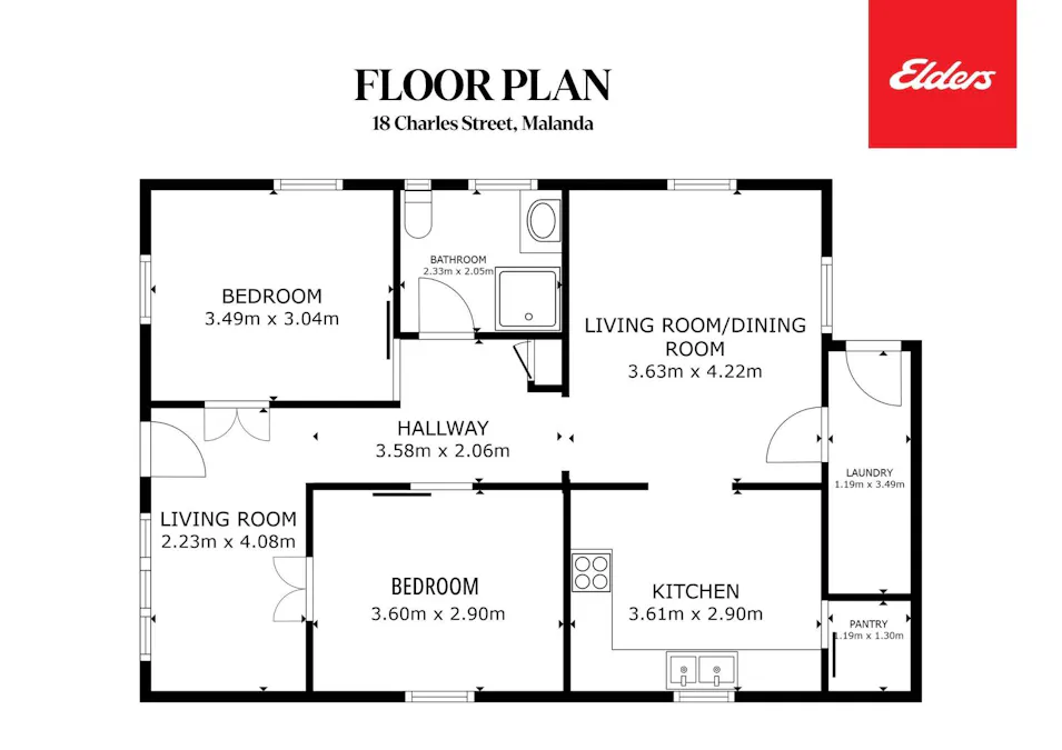 18 Charles Street, Malanda, QLD, 4885 - Floorplan 1