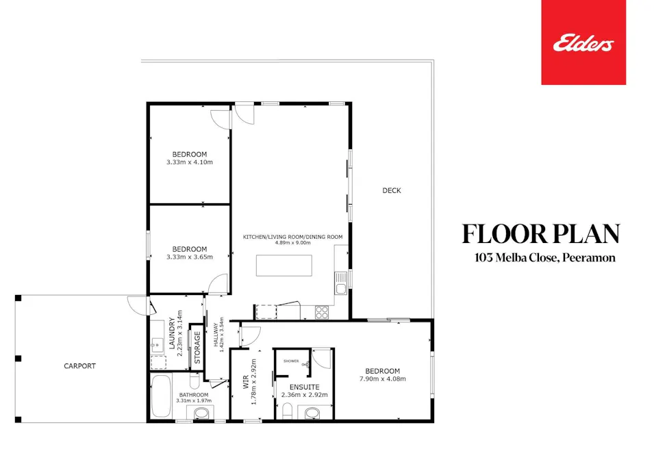 103 Melba Close, Peeramon, QLD, 4885 - Floorplan 1