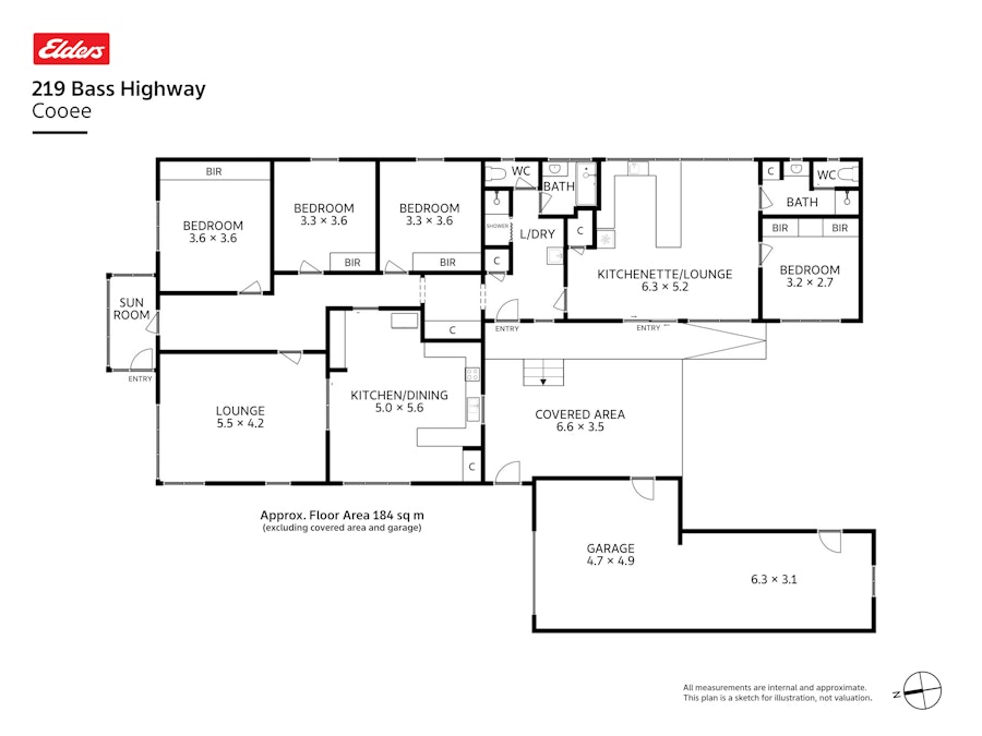 219 Bass Highway, Cooee, TAS, 7320 - Floorplan 1