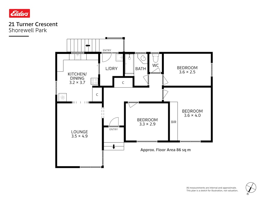 21 Turner Crescent, Shorewell Park, TAS, 7320 - Floorplan 1