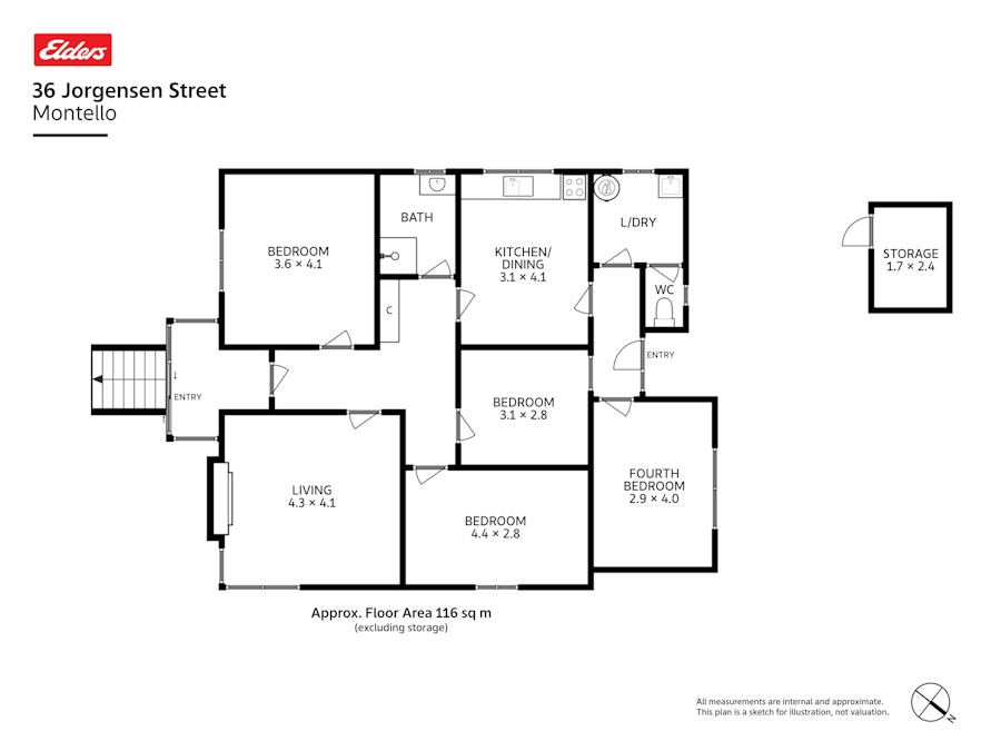 36 Jorgensen Street, Montello, TAS, 7320 - Floorplan 1