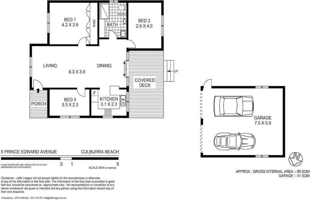 5 Prince Edward Avenue, Culburra Beach, NSW, 2540 - Floorplan 1