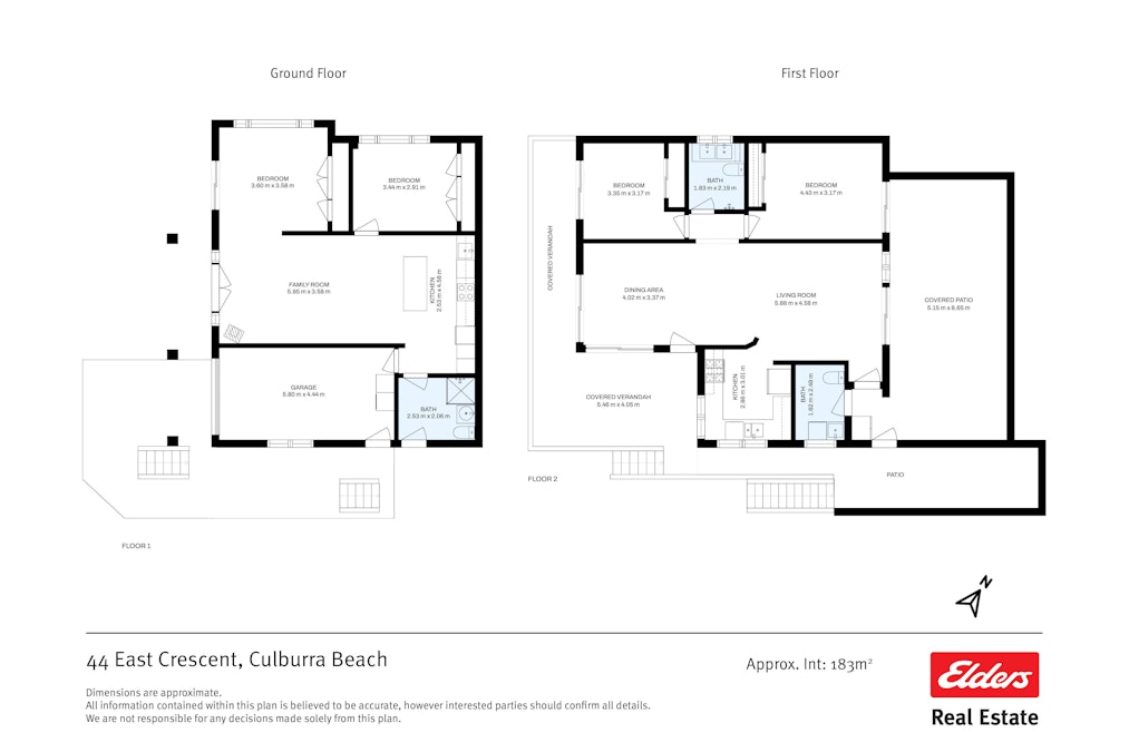 44 East Crescent, Culburra Beach, NSW, 2540 - Floorplan 1