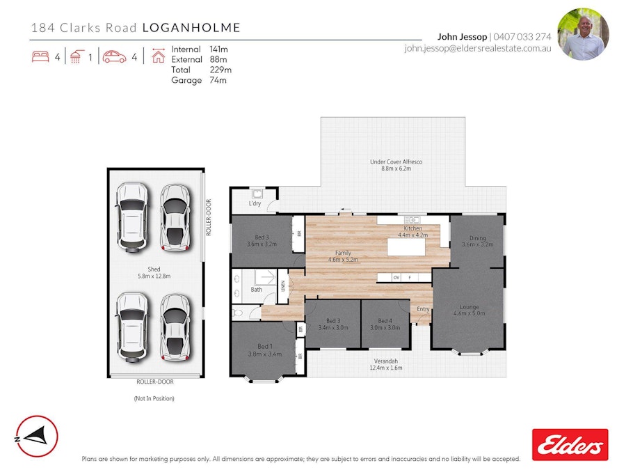 184 Clarks Road, Loganholme, QLD, 4129 - Floorplan 1