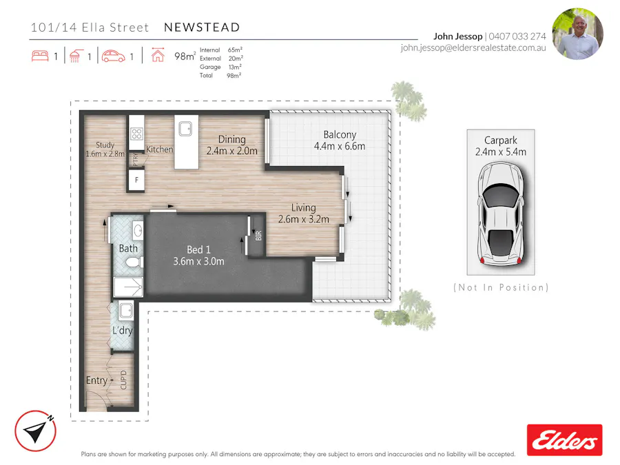 101/14 Ella Street, Newstead, QLD, 4006 - Floorplan 1