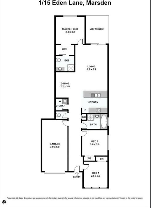 1/15 Eden Lane, Marsden, QLD, 4132 - Floorplan 1