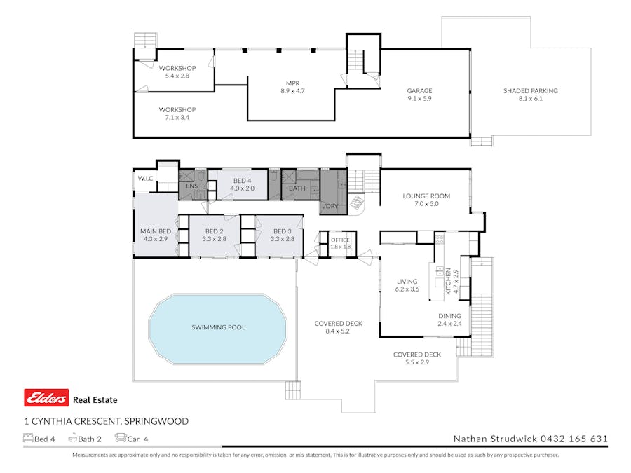 1 Cynthia Crescent, Springwood, QLD, 4127 - Floorplan 1