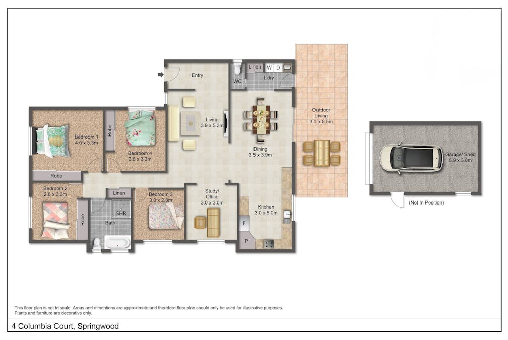 4 Columbia Court, Springwood, QLD, 4127 - Floorplan 1