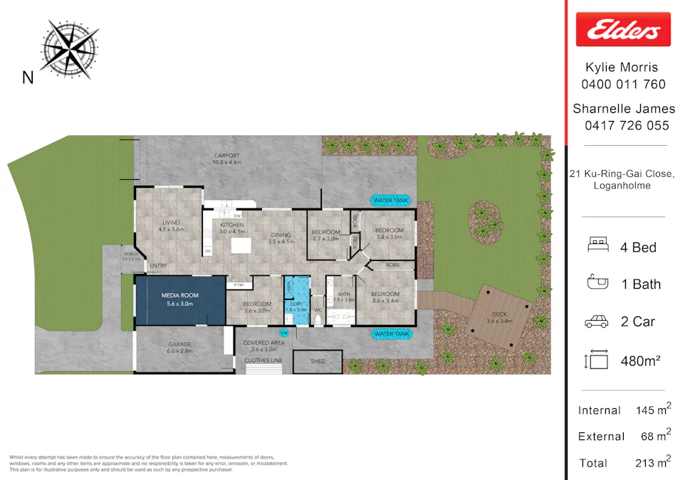 21 Ku-Ring-Gai Close, Loganholme, QLD, 4129 - Floorplan 1
