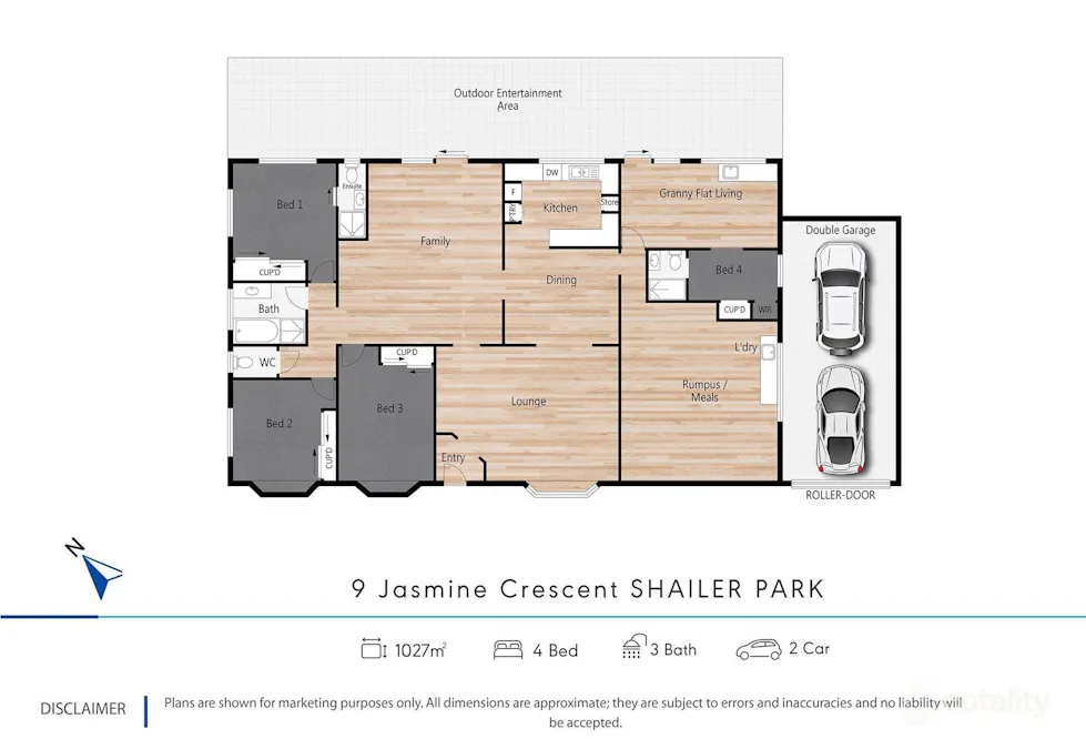 9 Jasmine Crescent, Shailer Park, QLD, 4128 - Floorplan 1
