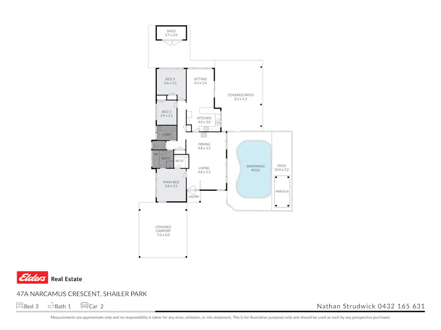 47A Narcamus Crescent, Shailer Park, QLD, 4128 - Floorplan 1