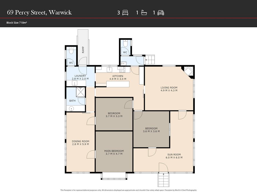 69 Percy Street, Warwick, QLD, 4370 - Floorplan 1